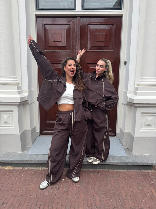TRACK PANT BROWN