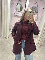 BACK SPLIT BLAZER BORDEAUX