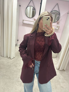LACE TOP BORDEAUX
