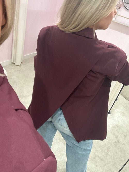 BACK SPLIT BLAZER BORDEAUX