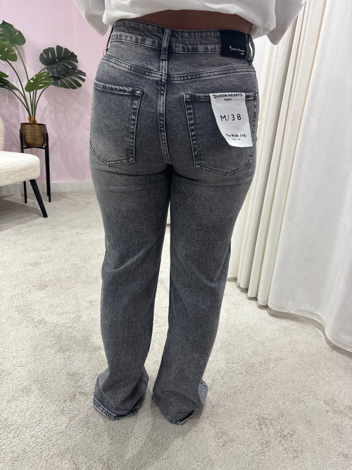 TALL WIDE JEANS GREY WASH