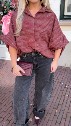 STATEMENT BLOUSE BORDEAUX