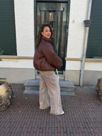 PUFFER JACKET BROWN