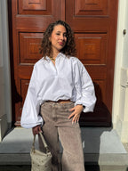 BIG BALLOON BLOUSE WHITE