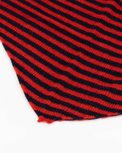 KAIA STRIPE SCARF RED/ DARK BLUE