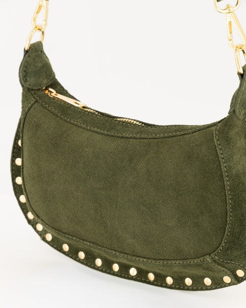 MONICA SUEDE BAG DARK GREEN