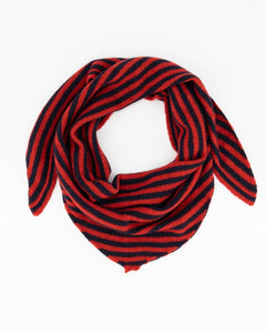 KAIA STRIPE SCARF RED/ DARK BLUE