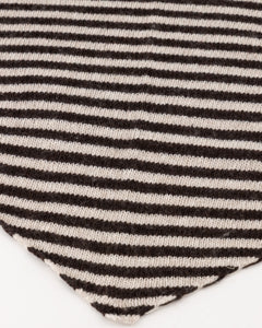 KAIA STRIPE SCARF BROWN / ECRU