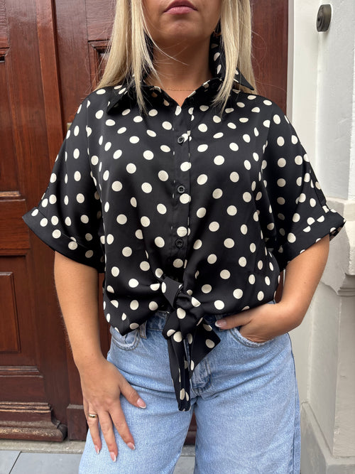 DOTS BLOUSE BLACK