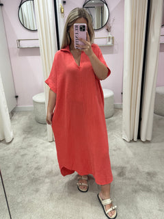 ZELIAH MOUSSELINE DRESS PEACH