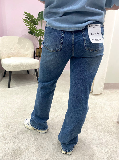 JAYDA WIDE LEG JEANS DARK BLUE