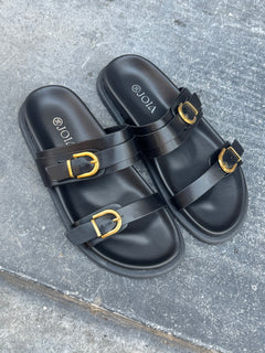 FAUVE SUMMER SLIDES BLACK