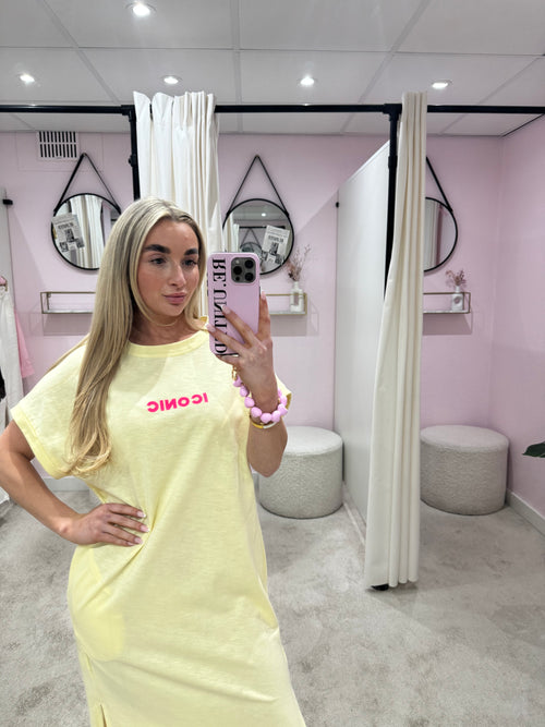 ICONIC TEE DRESS YELLOW