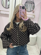 POLKADOT JACKET BROWN