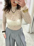 LACE TOP BEIGE