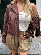 COWBOY CRUSH JACKET BROWN