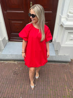 BALLOON DRESS RED