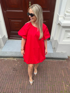 BALLOON DRESS RED