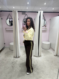 STRIPED JOGGER BROWN/YELLOW