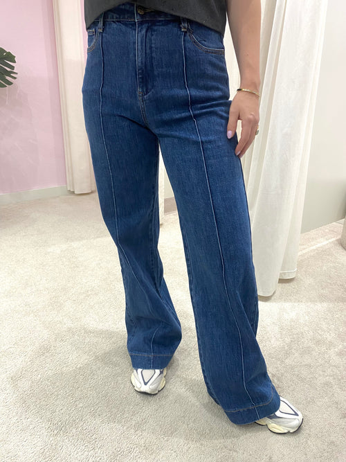 HARPER WIDE LEG JEANS DARKBLUE