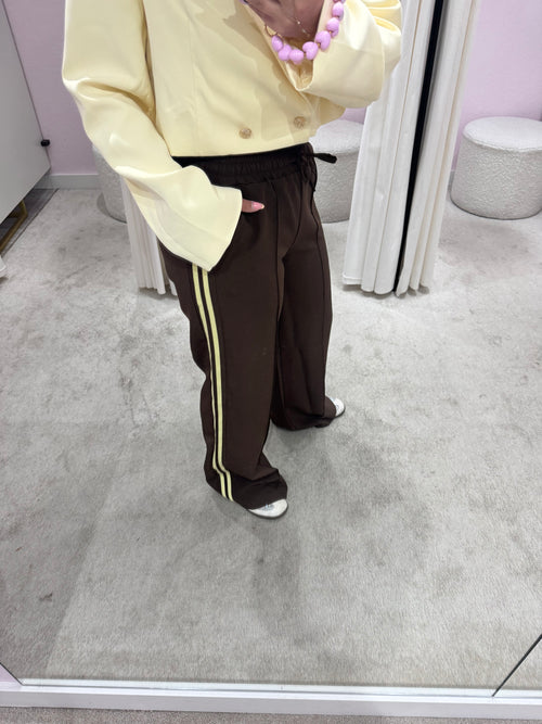 STRIPED JOGGER BROWN/YELLOW