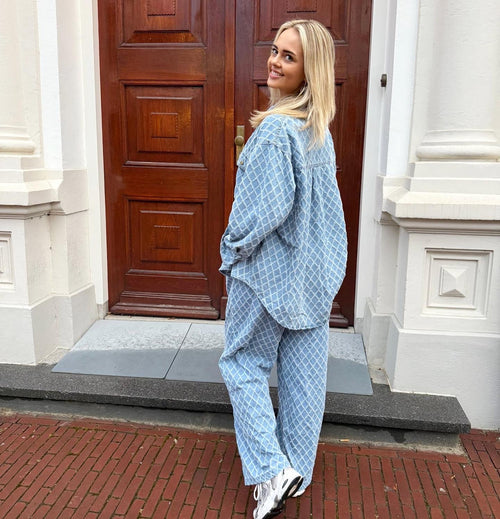PRINT DENIM SET