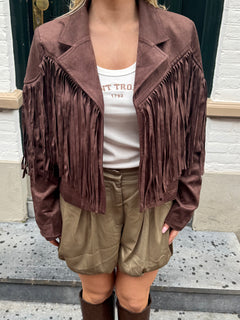 COWBOY CRUSH JACKET BROWN