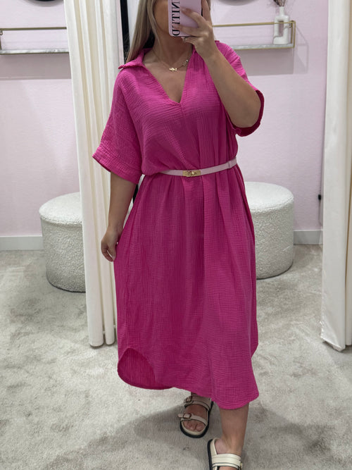 ZELIAH MOUSSELINE DRESS PINK