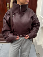 ZAYA PU JACKET BORDEAUX