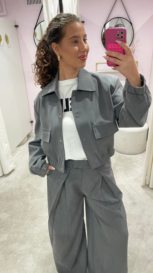 LOUA BOMBER JACKET GREY