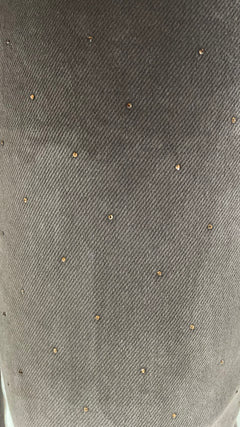 RHINESTONE TALL WIDE JEANS BROWN