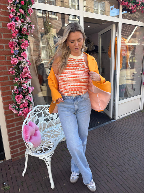 BEACH VIBE TOP ORANGE
