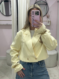 MIMI CROPPED BLAZER YELLOW