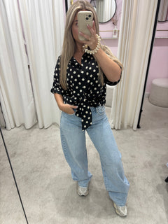 DOTS BLOUSE BLACK