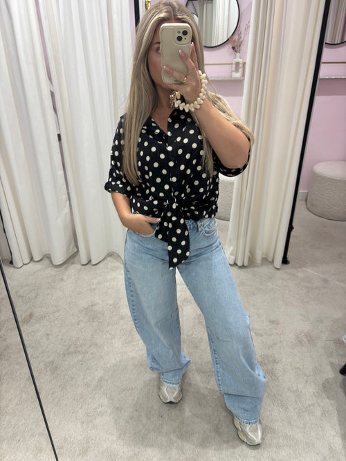 DOTS BLOUSE BLACK