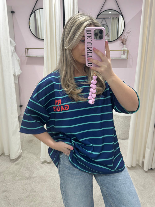 RIVER STRIPE TOP BLUE