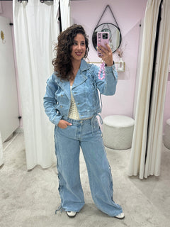 BRAIDED DENIM JACKET