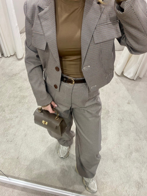 NAOMI SHORT CHECKERED JACKET