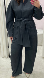 SASKIA BARREL PANTALON DARK GREY