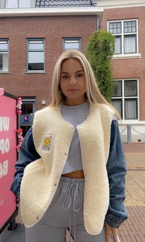 TEDDY GILET CREME