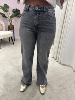 TALL WIDE JEANS GREY WASH