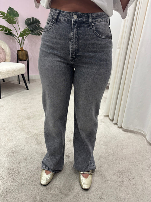 TALL WIDE JEANS GREY WASH