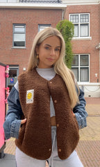 TEDDY GILET BROWN