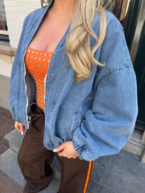 DENIM BOMBER