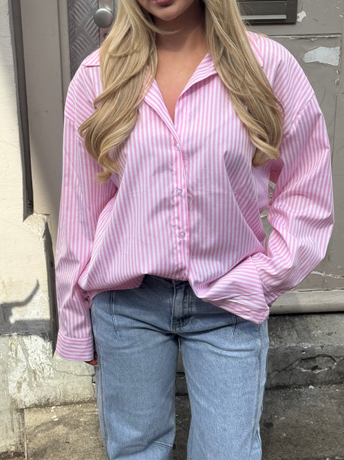 ICONIC STRIPED BLOUSE PINK
