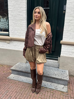 COWBOY CRUSH JACKET BROWN