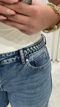 LULU WIDE LEG JEANS BLUE