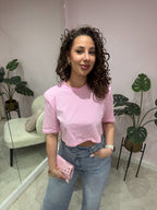 BASIC CROPPED TEE PINK