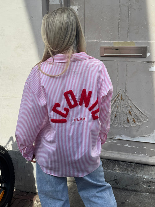 ICONIC STRIPED BLOUSE PINK