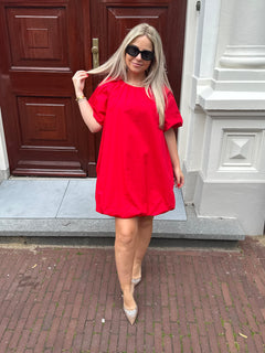 BALLOON DRESS RED